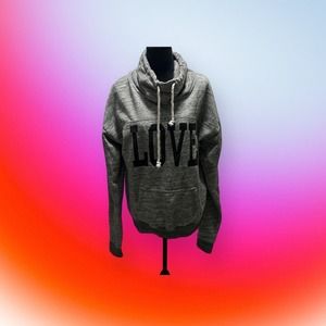 Reflex, 3X, Gray, long sleeve, half hoodie.